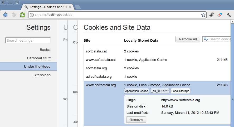 Clean LocalStorage Chrome
