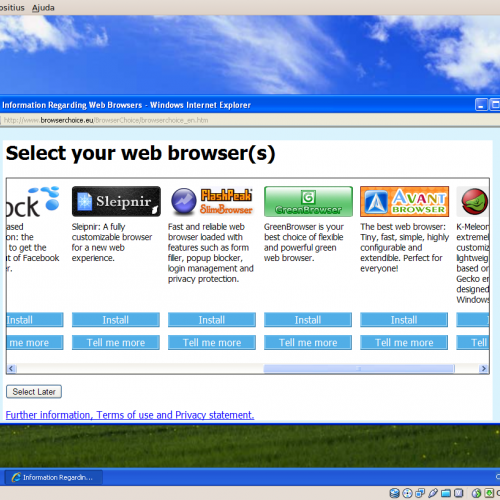 Pantalla tria browser ballot - més