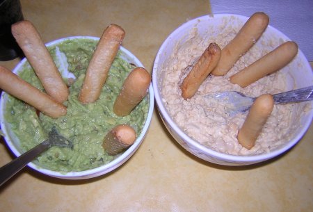 Guacamole i hummus